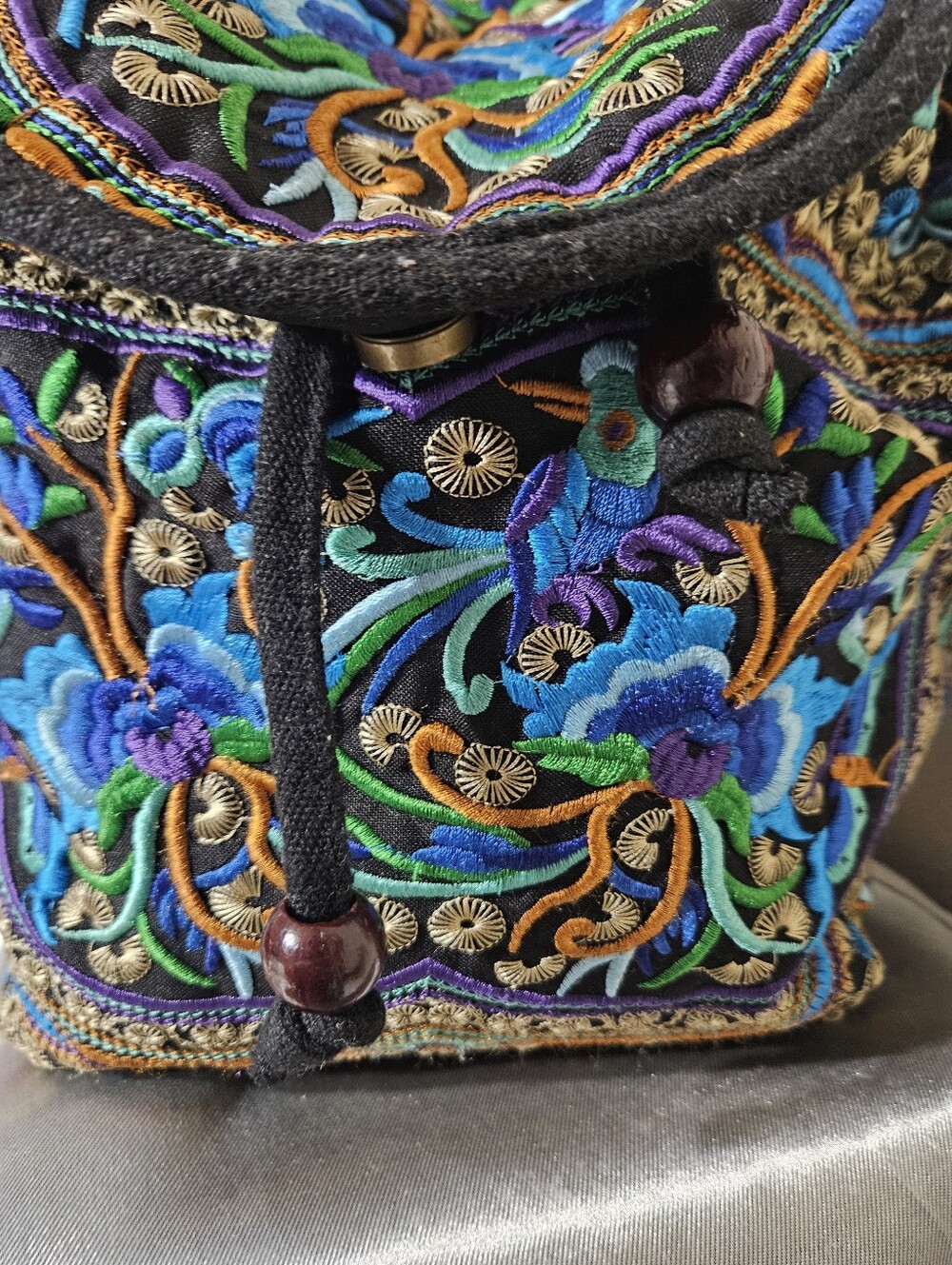 Embroidered Boho Backpack - Picture 4 of 7